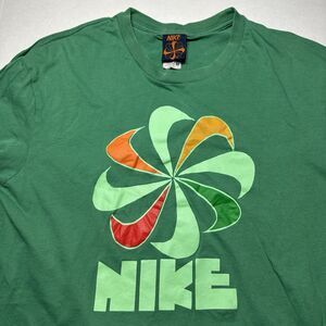 Vintage Y2K Nike Pinwheel T Shirt Pinwheel Tag Short Sleeve Green Size Medium